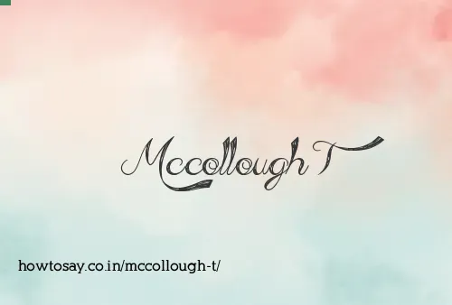 Mccollough T