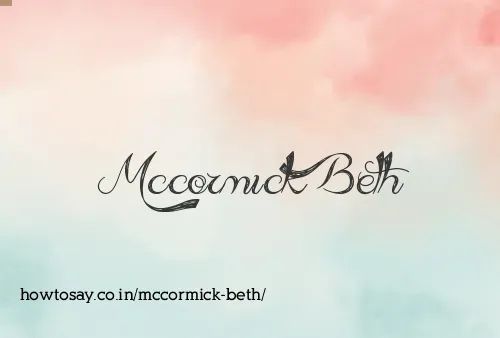 Mccormick Beth