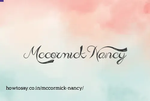 Mccormick Nancy