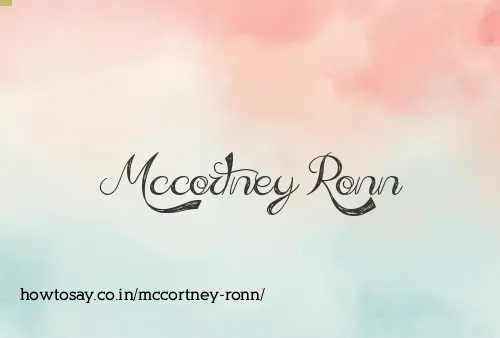 Mccortney Ronn