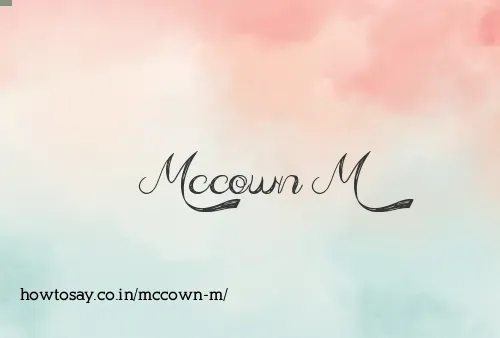 Mccown M