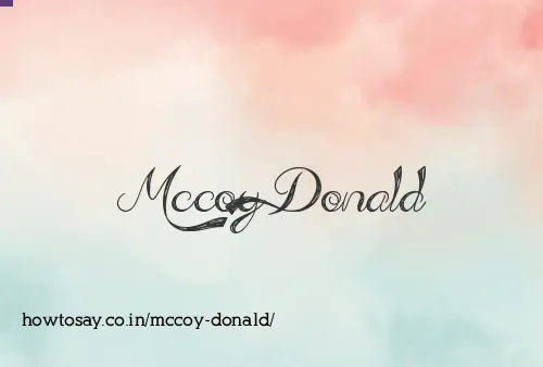 Mccoy Donald
