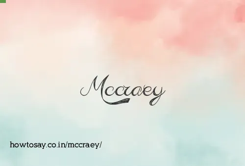 Mccraey