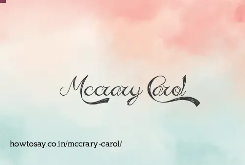 Mccrary Carol
