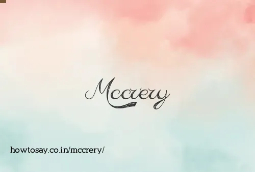 Mccrery