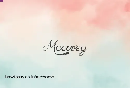 Mccroey