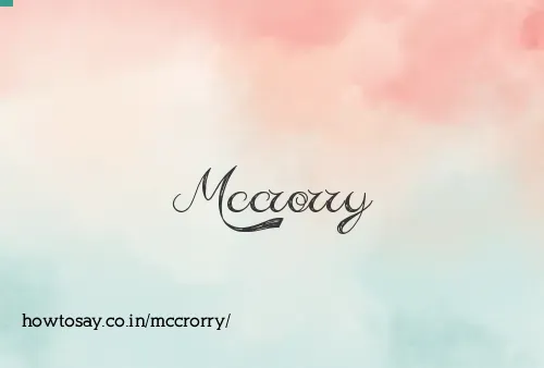 Mccrorry
