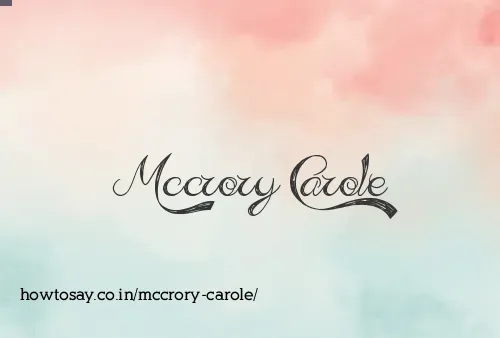 Mccrory Carole