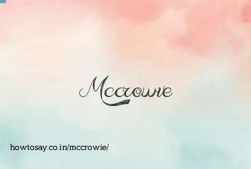 Mccrowie