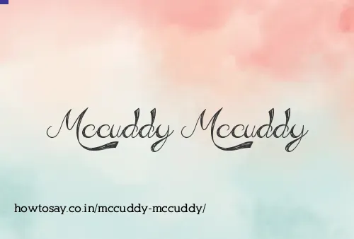 Mccuddy Mccuddy