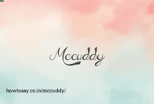 Mccuddy