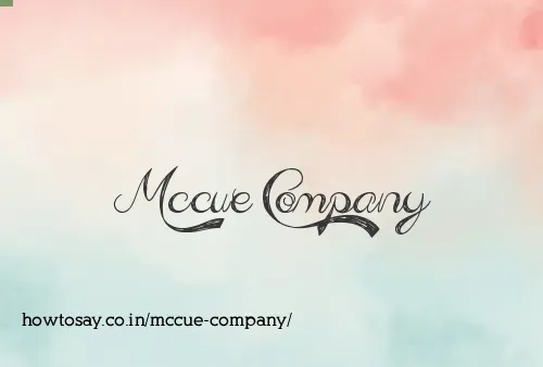 Mccue Company