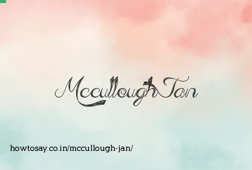 Mccullough Jan