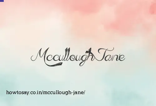 Mccullough Jane