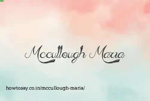 Mccullough Maria
