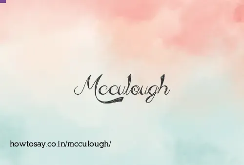 Mcculough