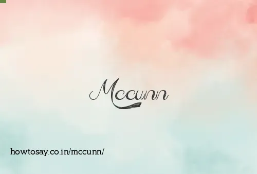 Mccunn