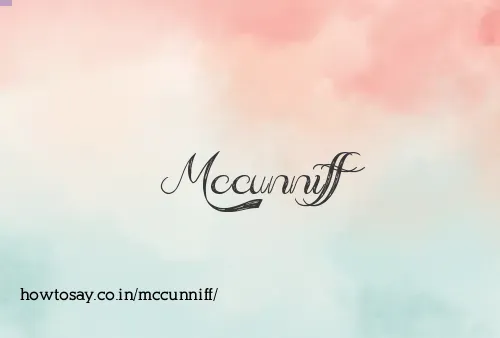 Mccunniff