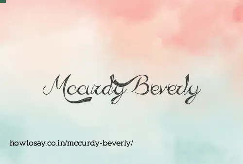 Mccurdy Beverly