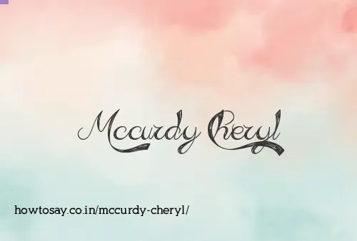 Mccurdy Cheryl