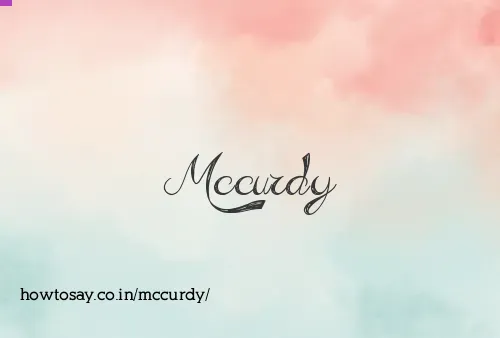 Mccurdy