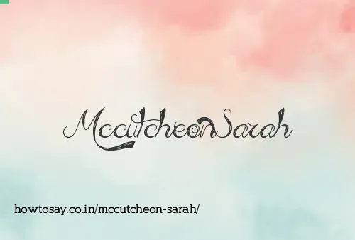 Mccutcheon Sarah