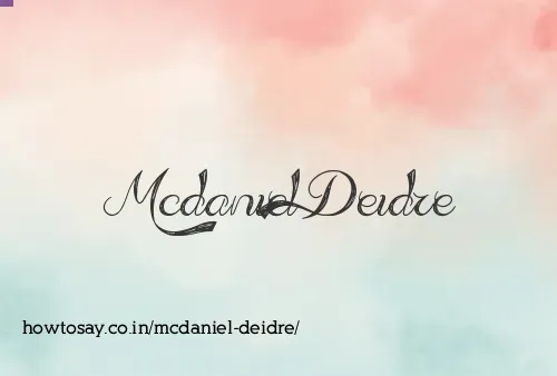 Mcdaniel Deidre