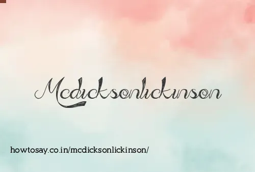 Mcdicksonlickinson