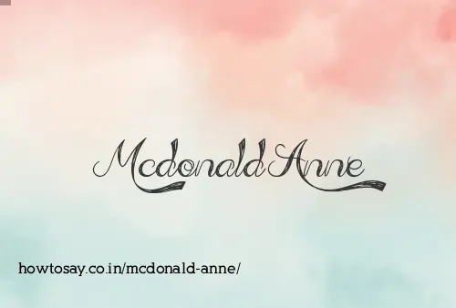 Mcdonald Anne