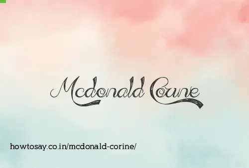 Mcdonald Corine