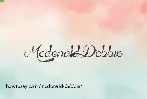 Mcdonald Debbie