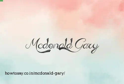 Mcdonald Gary