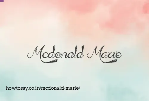Mcdonald Marie