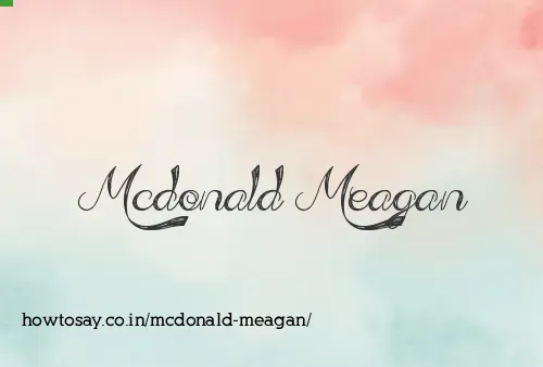 Mcdonald Meagan