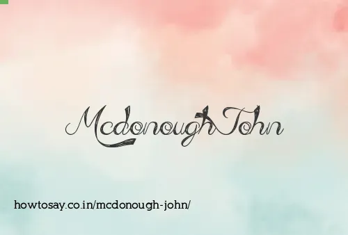 Mcdonough John