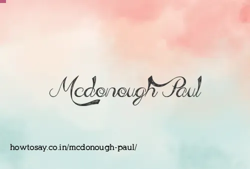 Mcdonough Paul