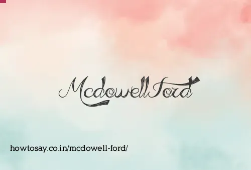 Mcdowell Ford