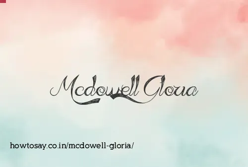 Mcdowell Gloria