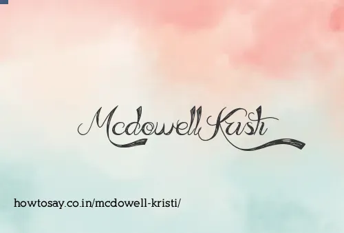 Mcdowell Kristi