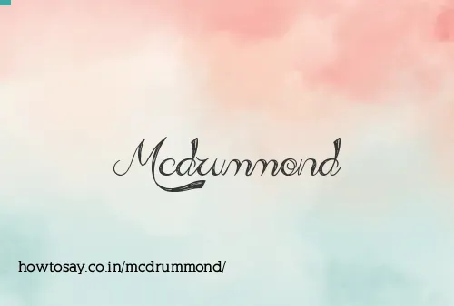 Mcdrummond