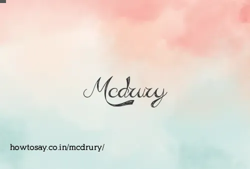 Mcdrury
