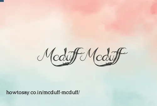 Mcduff Mcduff