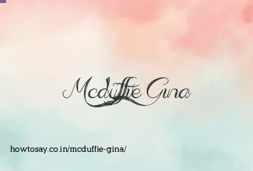 Mcduffie Gina