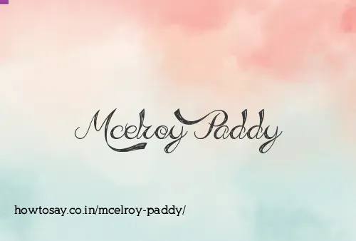 Mcelroy Paddy