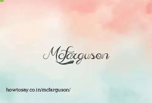 Mcfarguson
