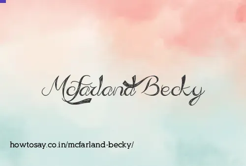 Mcfarland Becky