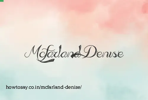 Mcfarland Denise