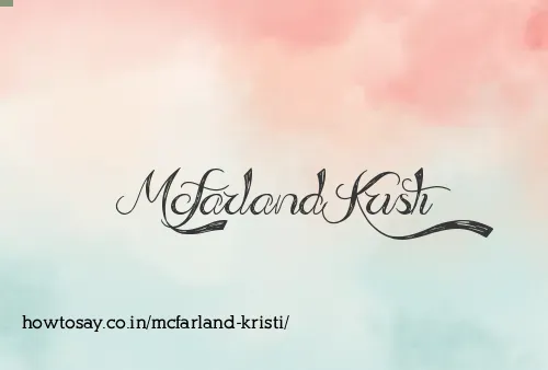 Mcfarland Kristi