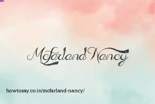 Mcfarland Nancy