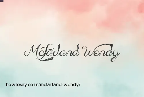 Mcfarland Wendy